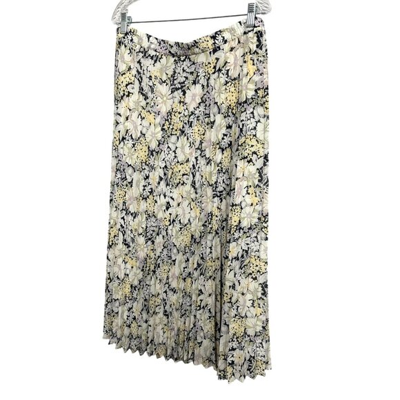 Chaps Floral Pleated Midi Skirt Multicolor Size XL - Picture 3 of 8